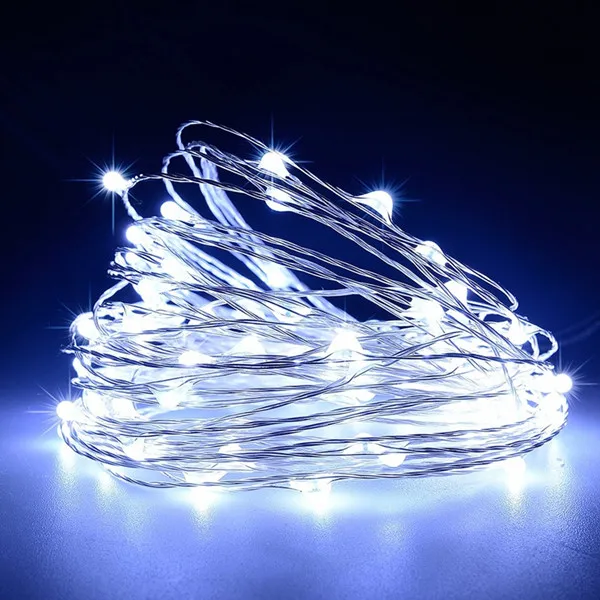 Светодиодный светильник-гирлянда из медной проволоки с дистанционным управлением USB 5 м/10 м 50/100 светодиодный светильник для рождественского фестиваля, свадебной вечеринки, декоративный Сказочный светильник s - Испускаемый цвет: White
