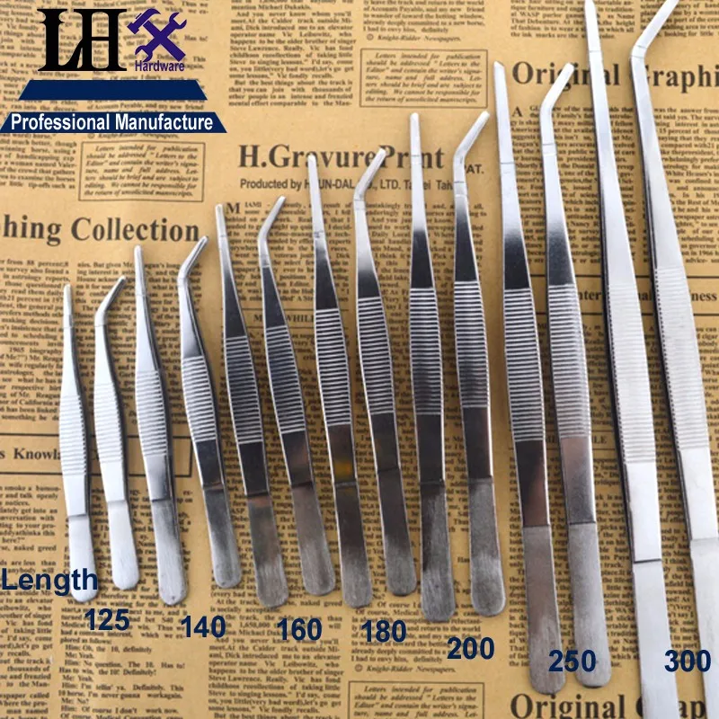 

LHX PBYP54-6 250mm Safe Anti-static Stainless Steel Tweezers Repairing Maintenance Tools Part Clamp