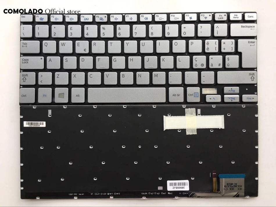 IT Italian keyboard For Samsung 730U3E NP730U3E 740U3E NP740U3E silver laptop keyboard IT layout (3)