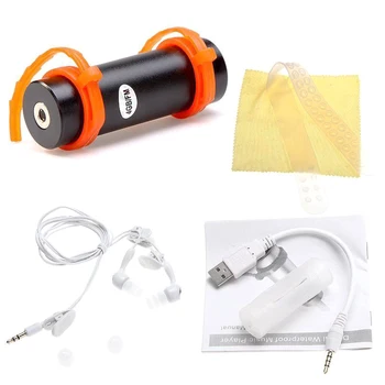 

TTKK 4GB USB MP3 Player waterproof swimming diving surfing black headset FM Radio