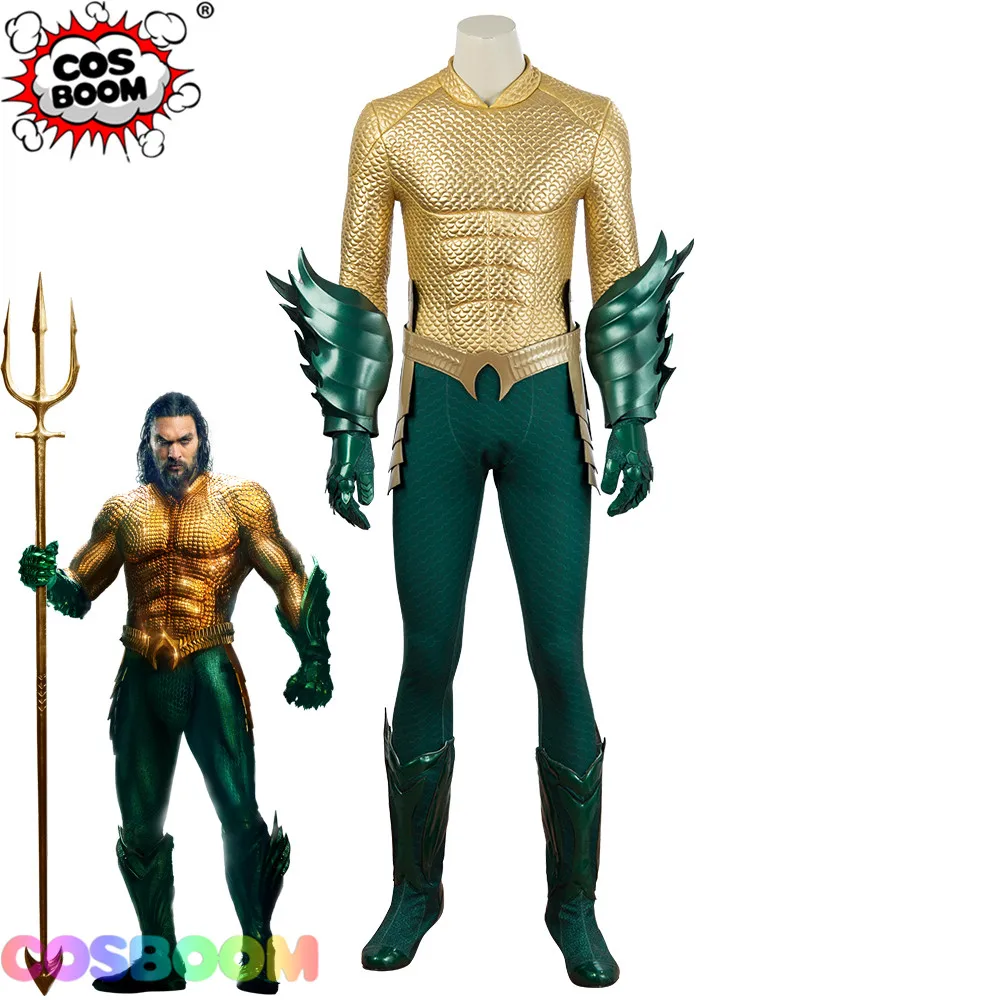 Cosboom Aquaman Cosplay Costume Adult Men's Halloween Carnival