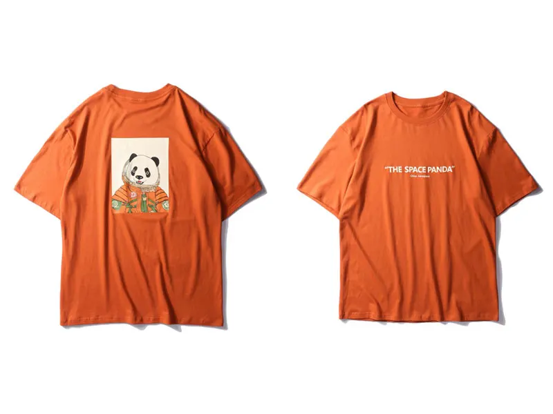GONTHWID пространство панда печати футболки модные летние хип хоп Повседневная Уличная футболки для мужчин Harajuku топы с короткими рукавами мужской Swag