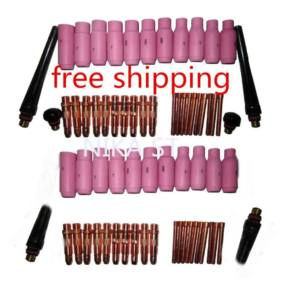 

lmm 66PCS TIG KIT Tig welding torch consumables Collets nozzles spare parts For WP17/18/26 Tig Weld TORCH