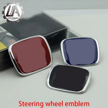 LA racing-Fit for Honda steering wheel badge car emblem red emblem Car styling for honda civic fit jazz Color Red Black Blue