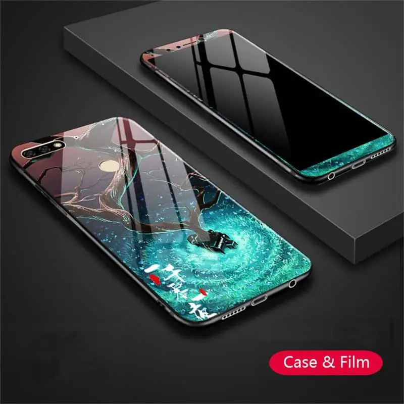 12 YSW для huawei Nova 2 Lite закаленное Стекло рисунком чехол с соответствием роспись Экран Защитная крышка для huawei Nova 2 lite фильм - Цвет: 12