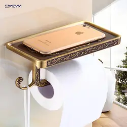 Алюминий сплав под старину Мода бронза и серебро держатель для туалетной бумаги для ванной держатель для мобильного wc стержень держатель