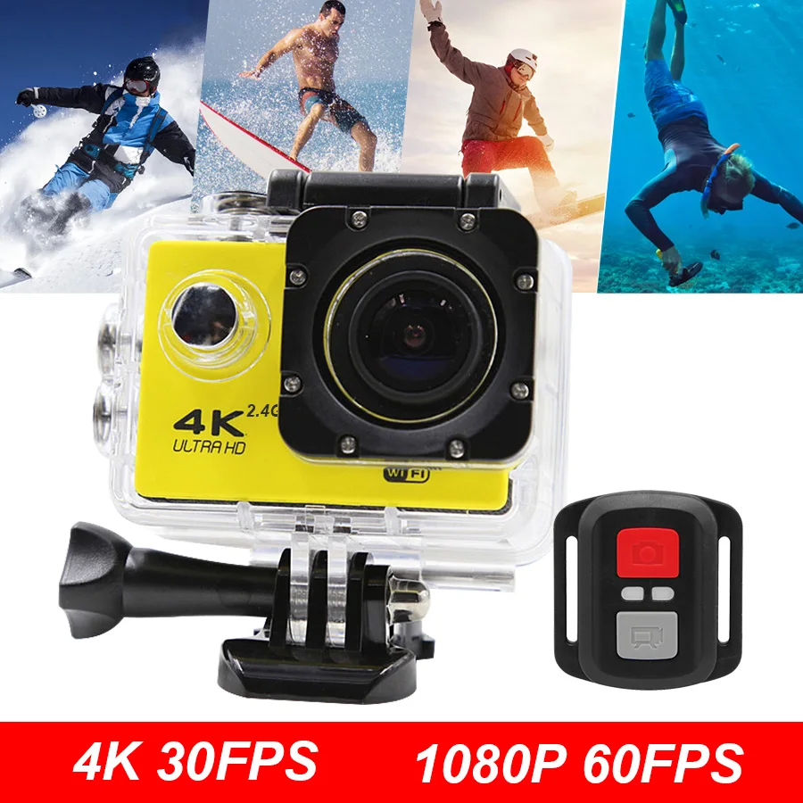 

4K Action Camera 1080p 60pfs Sports Mini Camera ARM 16MP CMOS 2.0" Screen 170 Degree EIS LDC WIFI Voice Control
