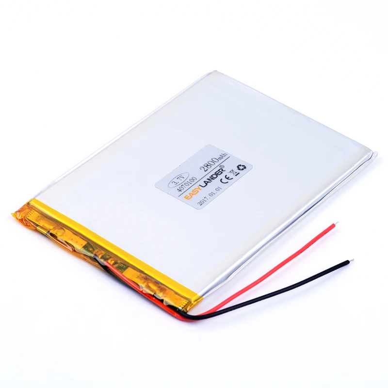 4070100 Rechargeable Lithium Li Polymer font b Li ion b font 3 7V 2800mAh font b