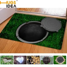 HUGSIDEA 40*60cm Entrance Carpets Funny Rubber 3D Trap Printed Carpet For Living Room Bathroom Floor Mats Kitchen Rugs Alfombras