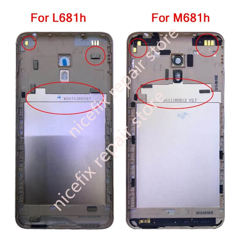 

New Battery Door Back 5.5" Cover Housing Case ForMEIZU M3 Note L681H M681H With Camera Lens no Power Volume Buttons with tools