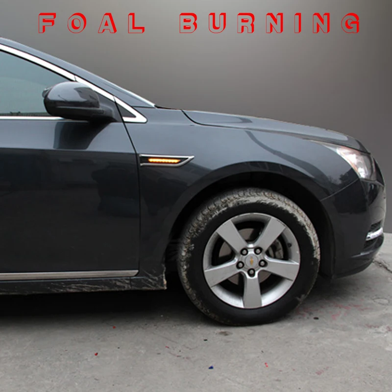  FOAL Burning Led Side Turning Signals Front Turn Light Sticker for Chevrolet Chevy Cruze 2009 - 201