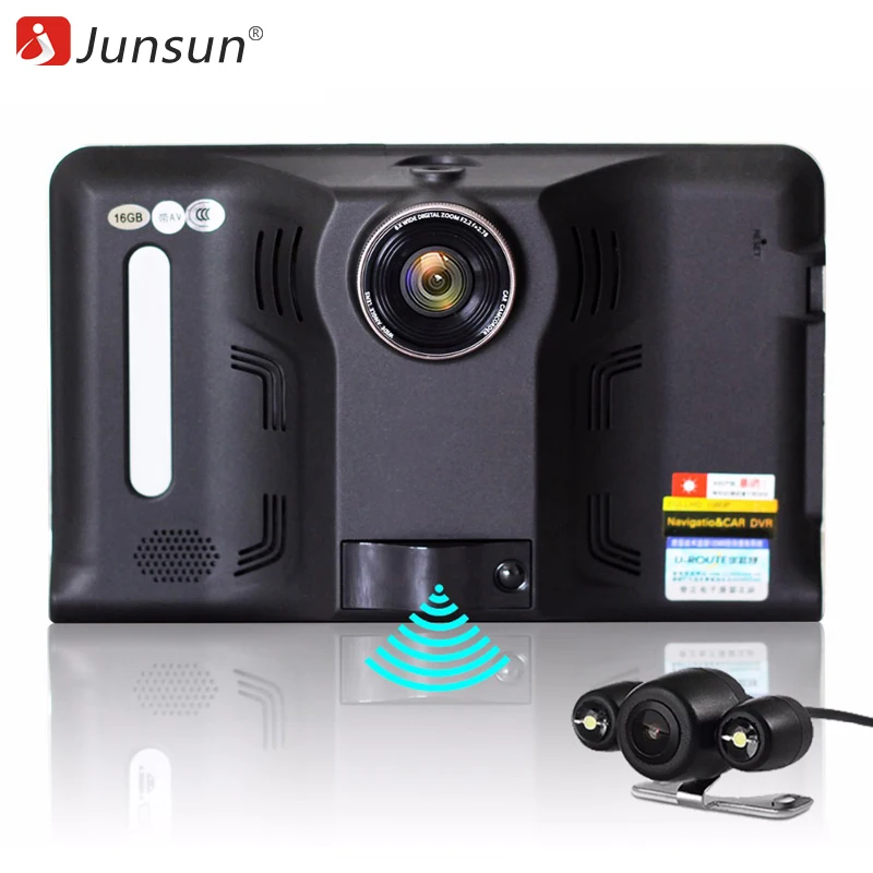 Junsun 7 &quotавтомобильный навигатор с Автомобильный видеорегистратор радар