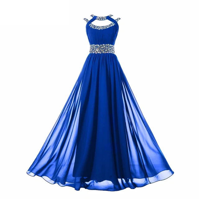 Royal Blue Peacock Prom Dress