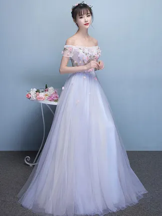 

Hot Freeship Pale Blue Flower Petals Long Dress Boat Neck Medieval Dress Renaissance Gown Queen Victorian/marie/drama/ball Gown