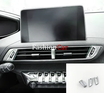 

Fit for Peugeot 3008 / GT 2016-2019 Car Interior Accessories ABS Matte Middle Console Air Vent Outlet Cover Trim 3pcs
