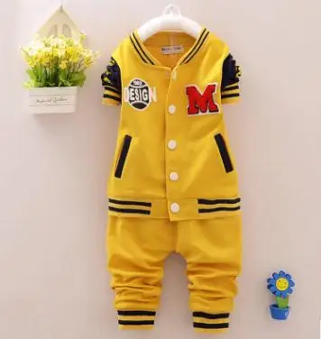 

Children Boys Clothing Set 2019 Spring New Children Clothing Kids Boy Long Sleeve Baseball Clothes Tracksuit for Girls QHQ082