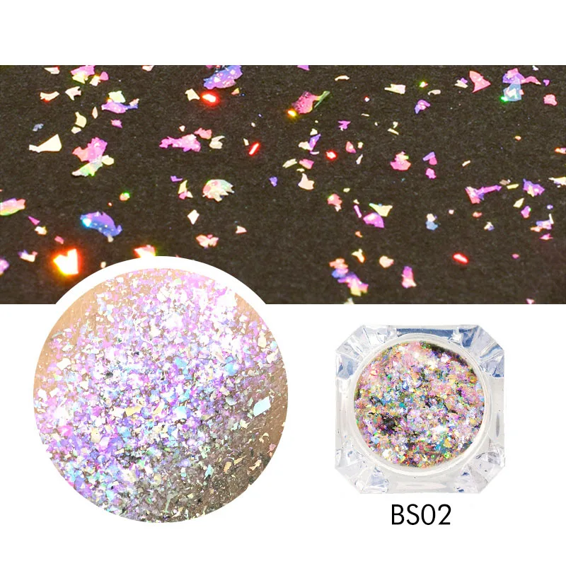 12 цветов блестящие тени для век порошок Полярный Хамелеон вспышка мерцающий хайлайтер пигмент водонепроницаемый металлик тени для век MN129 - Цвет: 02