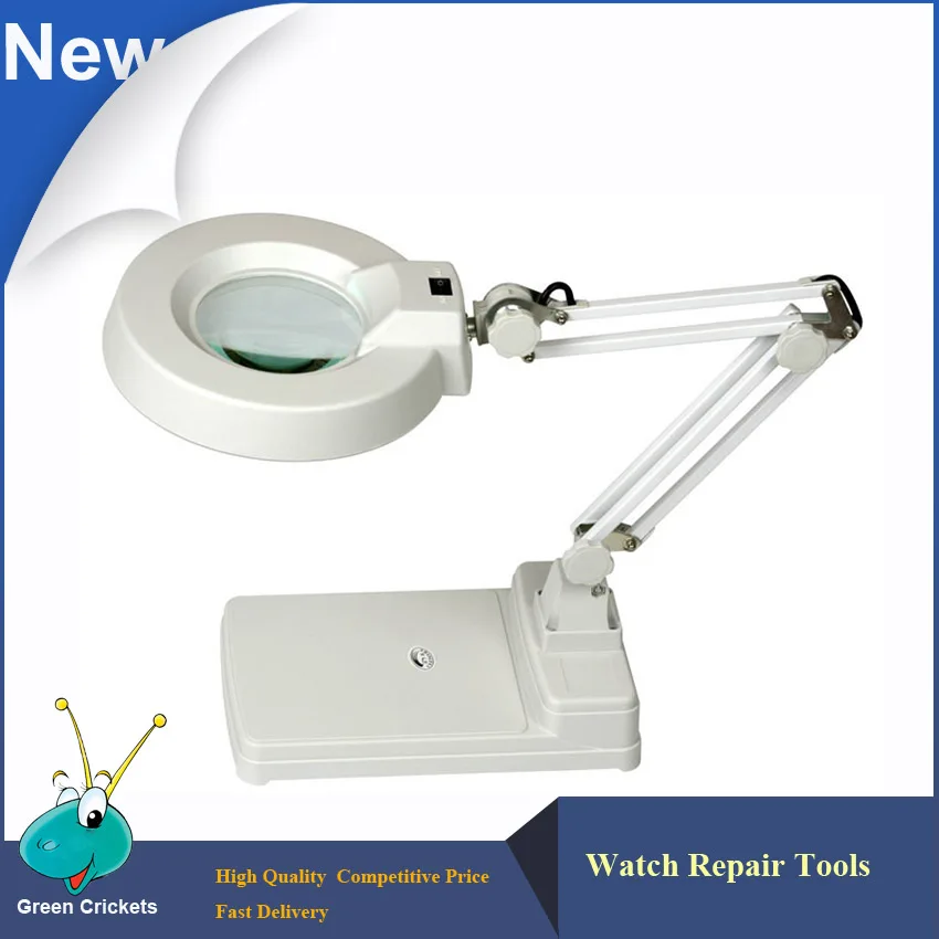 5X 10X 20X LT 86C 3 Points Adjustable Table Type Magnifier Lamp Long arm lights On