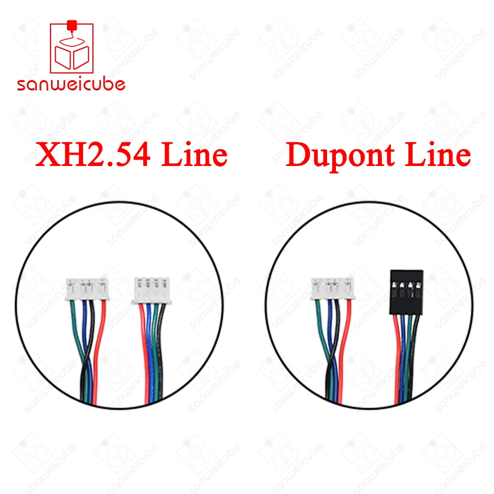 

High quality 5pcs/lot 1M DuPont line two-phase XH2.54 4pin to 6pin Terminal Motor Connector cables for 42 Stepper Motor HX2.54