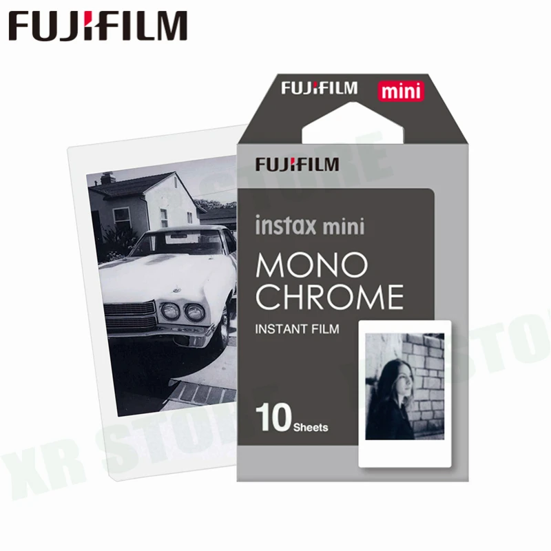 Fujifilm Instax 20 черная рамка+ 20 монохромных листов пленка фотобумага для Fuji Instant Mini 8 9 70 7s 50s 90 25 SP-1 2 камеры