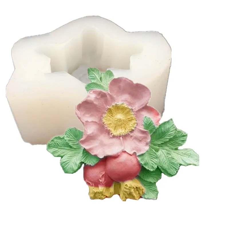 Pomegranate flower shape silicone mold mousse cake soap K078 | Дом и сад