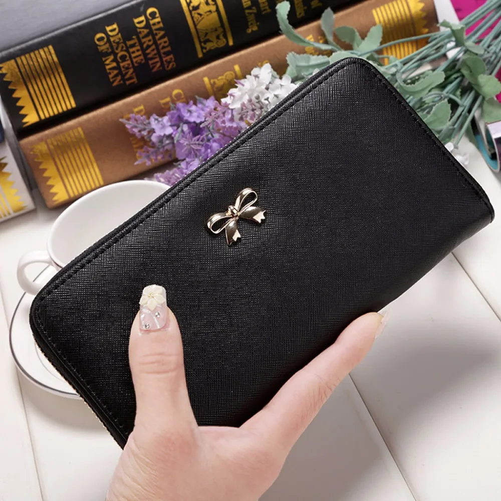 1pc Black Genuine Leather Key Chain Pouch Key Case Note Card Holder Key Bag LAZ