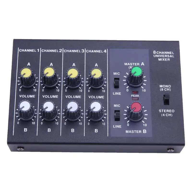 Promotion! 150W 6 Channels Mixing Console Karaoke Digital Mic Line Audio Power Mixer Effective Mixing Console for DJ Stage