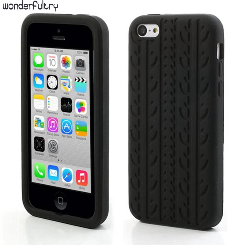 Wonderfultry Case Capa For iPhone 5c TYRE TIRE TREAD Flexible Silicone