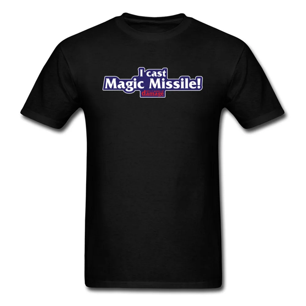 I Cast Magic Missile T-shirt Men Game T Shirt Online Gamer Clothing Classic Quote Tshirt Summer Black Tops Tees Fitness