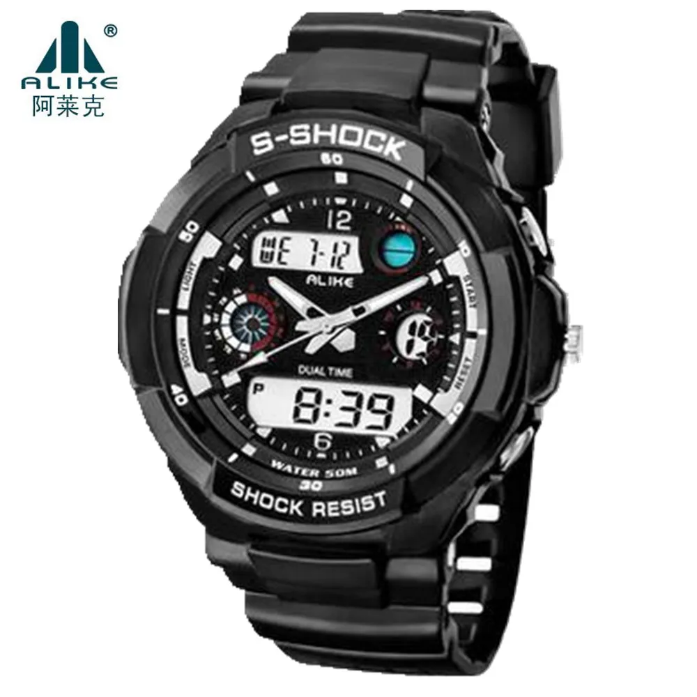 New Alike Brand Men LED Digital Military Watch 50M Dive Swim Dress Sports Watches Fashion Outdoor