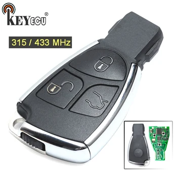 

KEYECU 1x / 3x 315 / 433MHz Smart 3 Button Replacement New Smart Remote Key Remote Car Key Fob for Mercedes Benz Before 2014