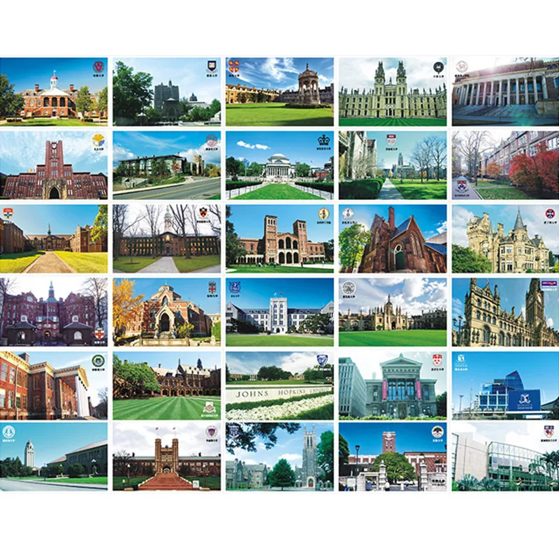 30 Sheets/Set Dream College All Over The WorldPostcard/Greeting Card/Wish Card/Christmas Gift Card