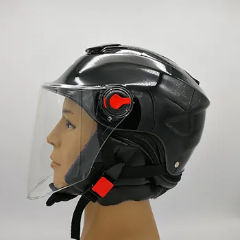 

1pc Motorcycle electric helmet pp size adjustable battery car winter bib half opean face Flip Up women Helmet