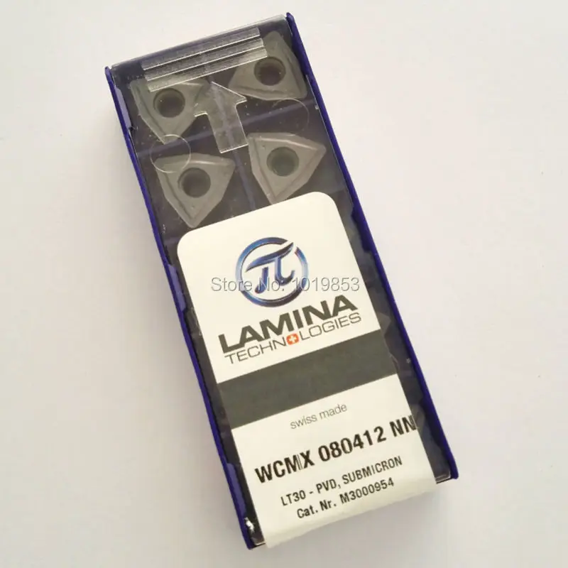 

WCMX080412 NN LT30 Swiss made LAMINA Original carbide inserts for U drill