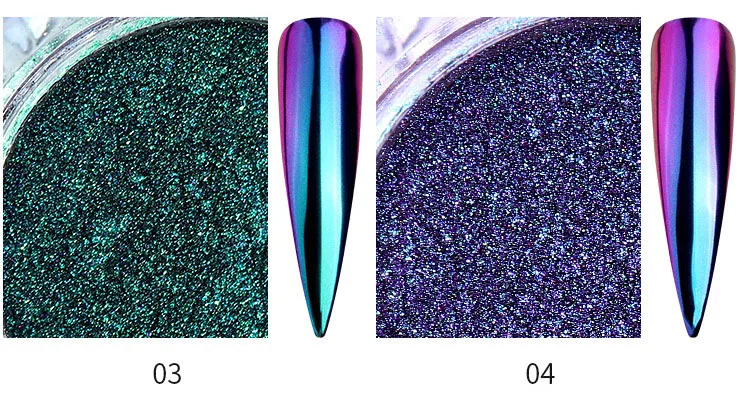 1 коробка 3D сделай сам оптические хромированные зеркальные Порошковые блестки для ногтей маникюр художественное оформление ногтей аксессуары Гель-лак пыль
