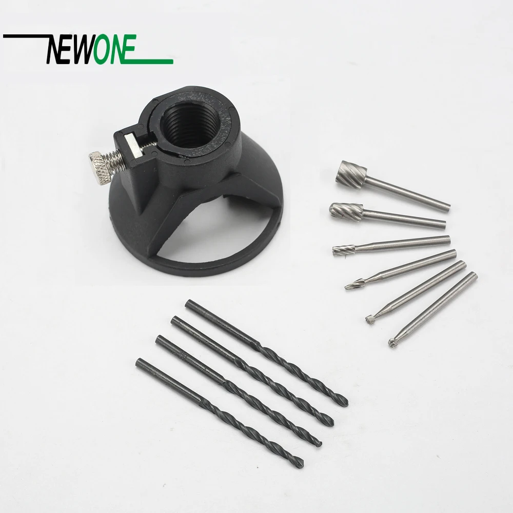 

6Pcs HSS Wood Milling Burrs+1 Drill Carving Rotary Locator Set+Drill Bit, Fits Dremel Proxxon Rotary Tools Pack Of 11Pcs