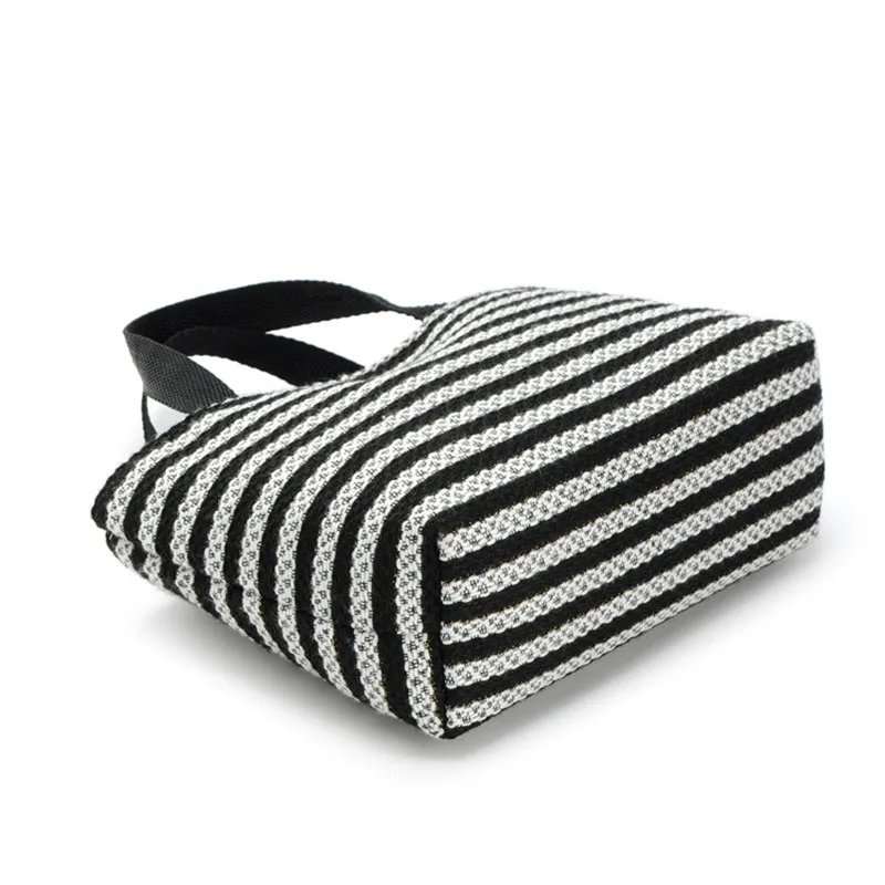 

womens bag mini tote Cotton weave bags handbags women famous brands sac a main stripes tote Lady's bag