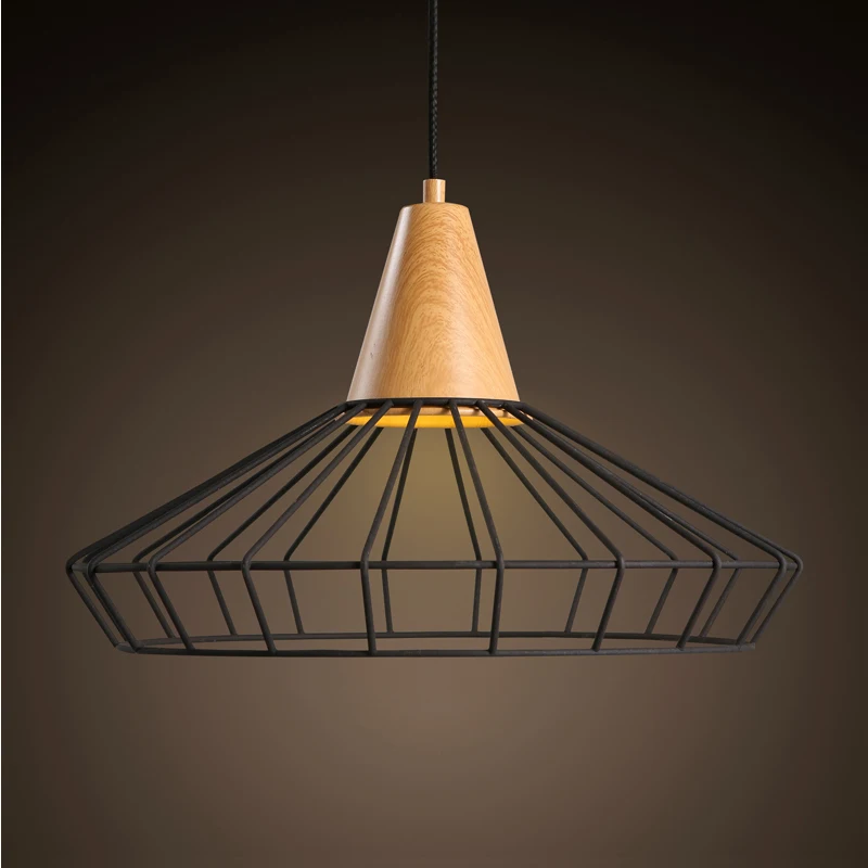 

The iron mesh retro single head pendant modern minimalist cafe bar clothing store Hot pot shop Chandelier GY143