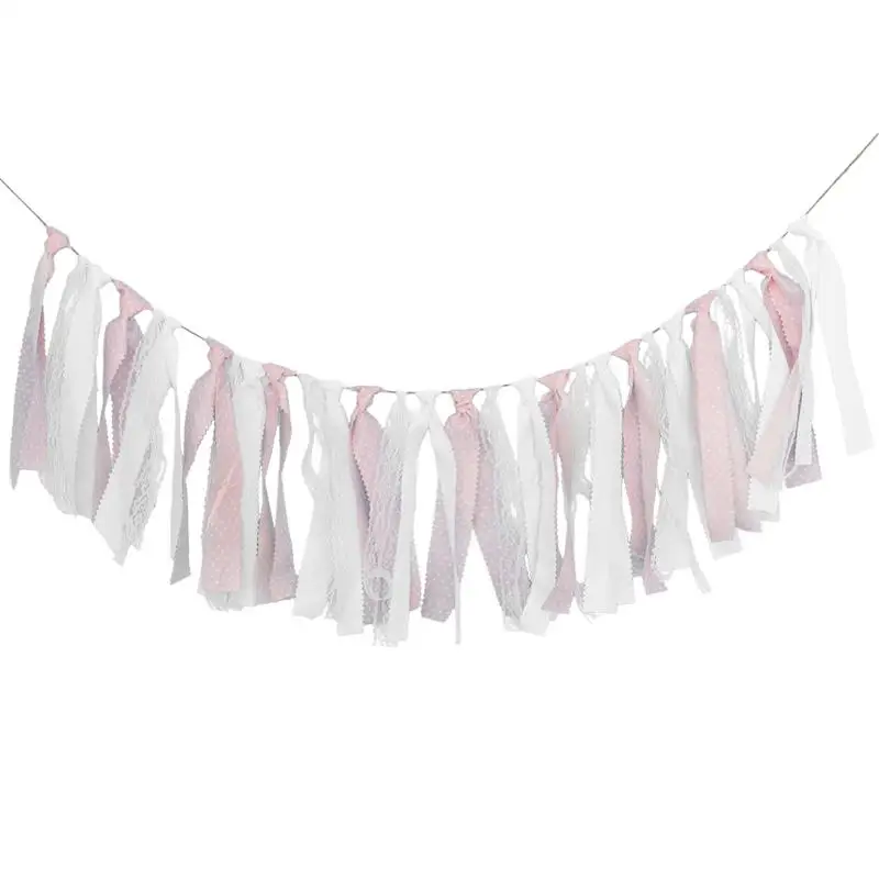 Flag Banner Pennant Garland Fabric Rustic Flags Cloth Shabby Chic