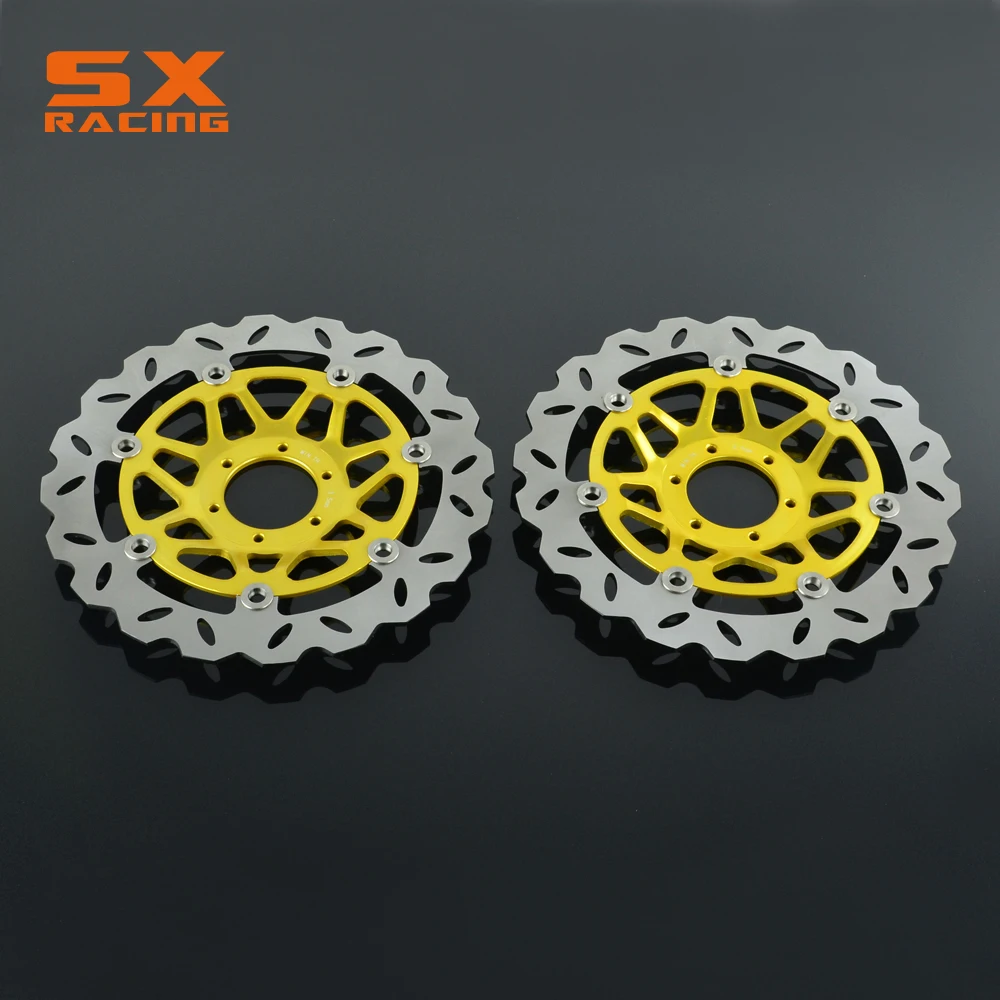 

Motorcycle Black & Gold Front Floating Brake Disc Rotor For HONDA CB400 1992 1993 1994 1995 1996 1997 1998 CB600 98-99 CBR750 88