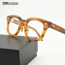 Винтажные круглые оптические очки, оправа для мужчин и женщин, компьютерные очки, прозрачные очки, ретро бренд, ацетатные оправы для очков