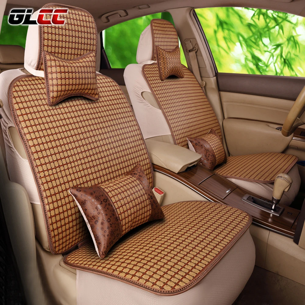 GLCC 2017 NEW DESIGN Car Bamboo Seat Cover Set Universal Fit 5 Seats