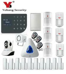 YobangSecurity Беспроводной WI-FI GSM домашняя охранная сенсорная клавиатура видео IP Камера Сенсор комплект английский, русский, испанский