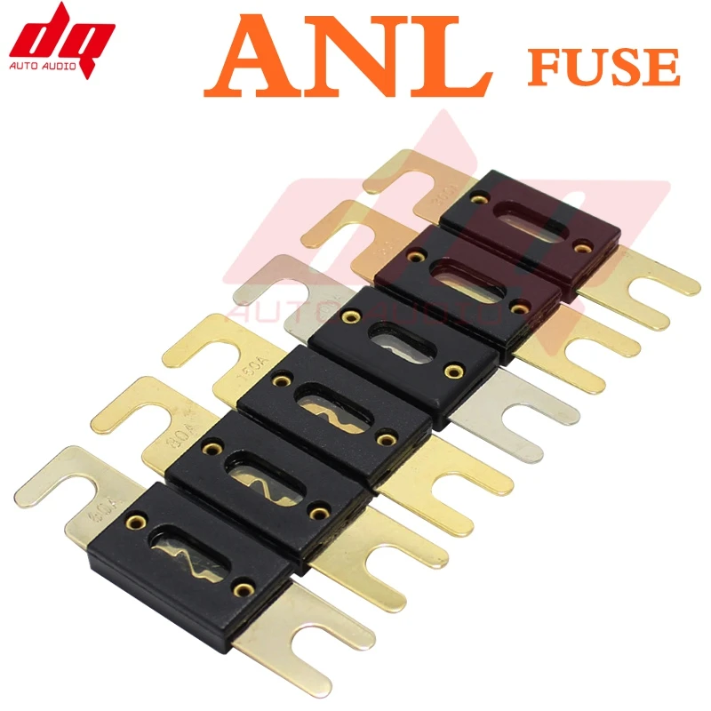 

1pcs Gold Tone Black Car Auto Audio System Protection ANL Fuse 100A 150A 200A 250A 300A 80A