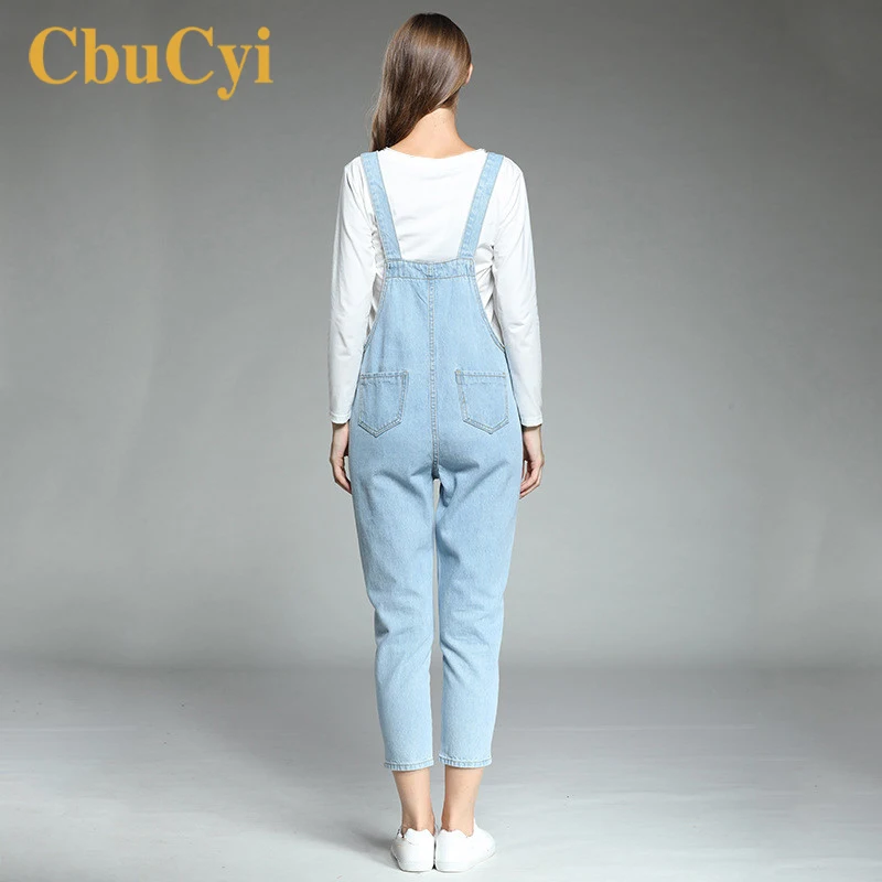 CbuCyi Women Jumpsuits Plus Size 5XL Embroidered Jeans Overalls for Women Long Rompers Loose Casual Straps New Ladies Jumpsuits