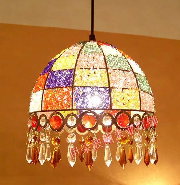 

Bohemia EUR Style pendant light multicolour crystal multithread Small Pendant Lights bar lamp hallway lights BXY4