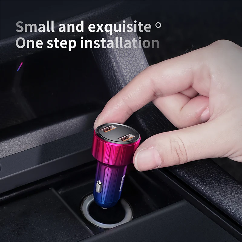 Baseus 45w Quick Charge USB Car Charger For iPhone Xiaomi