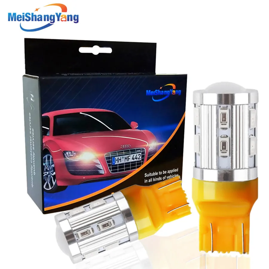 2x T20 7443 7440 светодиодный чип Cree 12 SMD автомобильный стоп сигнал указатель поворота
