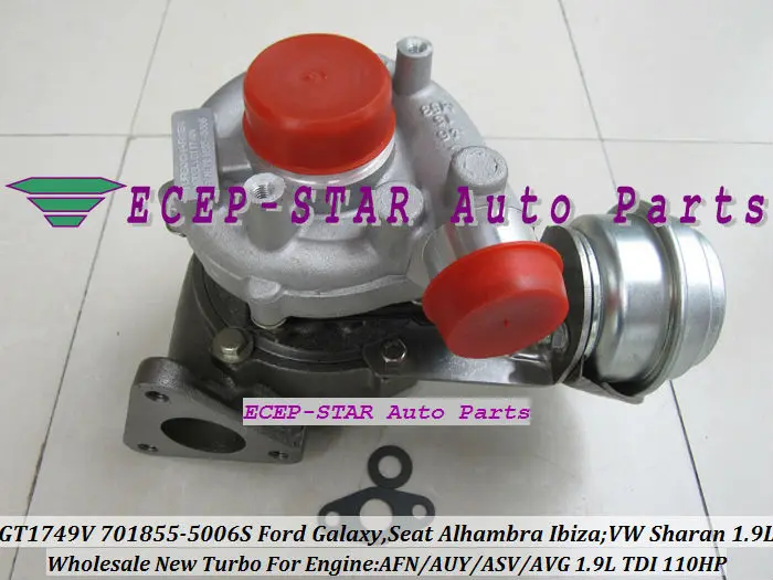 GT1749V 701855 701855-0006 701855-0004 701855-0002 Турбокомпрессор 《 Ford Galaxy для Volkswagen VW Sharan АФН AUY AVG ASV 1.9L TDI 110HP