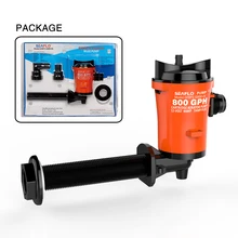 800GPH 12 В DC Livewell живая приманка аэратор погружной картридж Трюмный лодка насос угловой